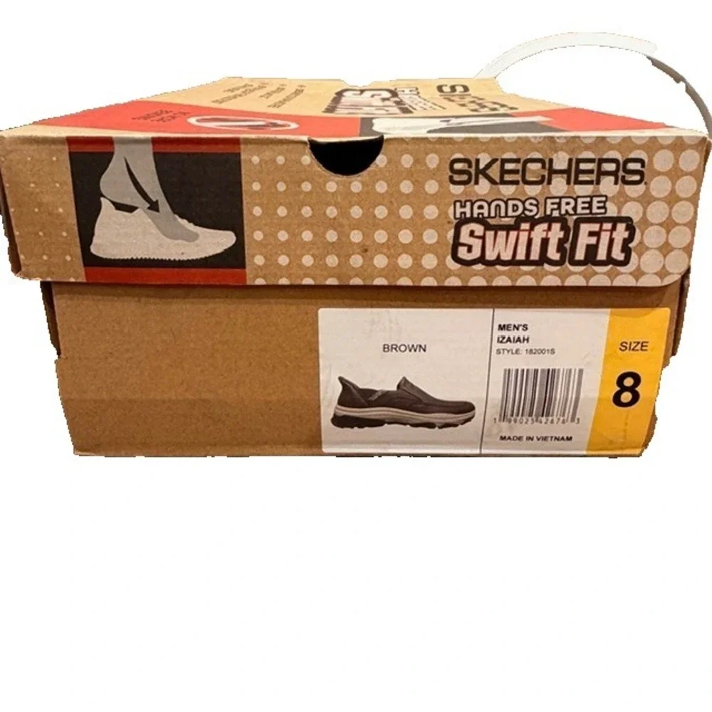 NEW Skechers Izaiah Hands Free Swift Fit Shoes MENS Brown Slip On Sneakers 8 - Picture 11 of 11